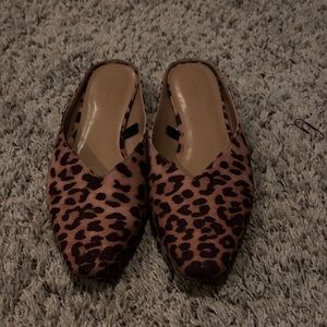 Leopard Print Women's Mules